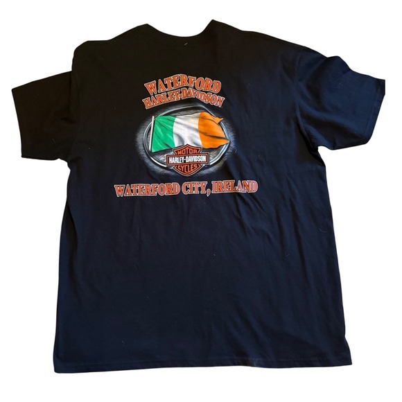 Harley-Davidson T-Shirt Mens XXL Black Waterford City Ireland Bar & Shield 2009 - Picture 3 of 4